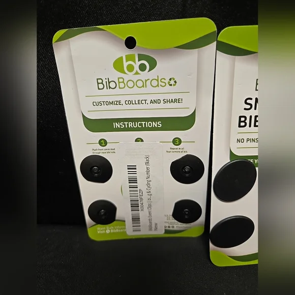 3pc Lot Snap & Lock Bib Fasteners Race Clips 4 In Each Pack - Picture 3 of 3